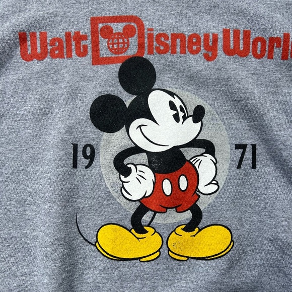 Women’s Disney Gray Mickey Mouse Crewneck Sweatshirt - no size - Picture 7 of 7